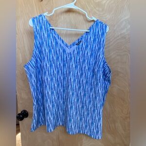Eddie Bauer v neck blue tank top